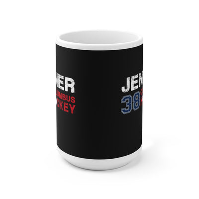 Jenner 38 Columbus Hockey Ceramic Coffee Mug In Black, 15oz