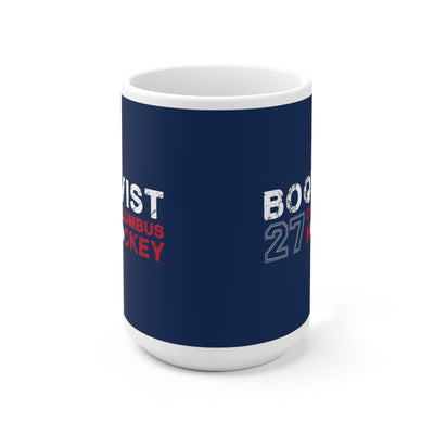 Boqvist 27 Columbus Hockey Ceramic Coffee Mug In Union Blue, 15oz