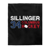 Sillinger 34 Columbus Hockey Velveteen Plush Blanket