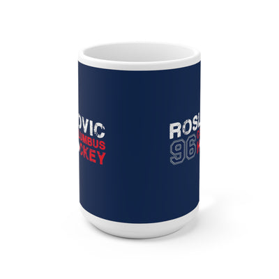 Roslovic 96 Columbus Hockey Ceramic Coffee Mug In Union Blue, 15oz