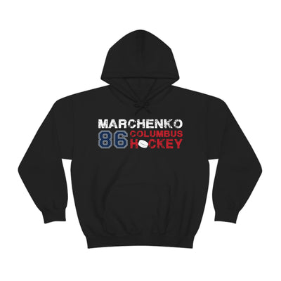 Marchenko 86 Columbus Hockey Unisex Hooded Sweatshirt