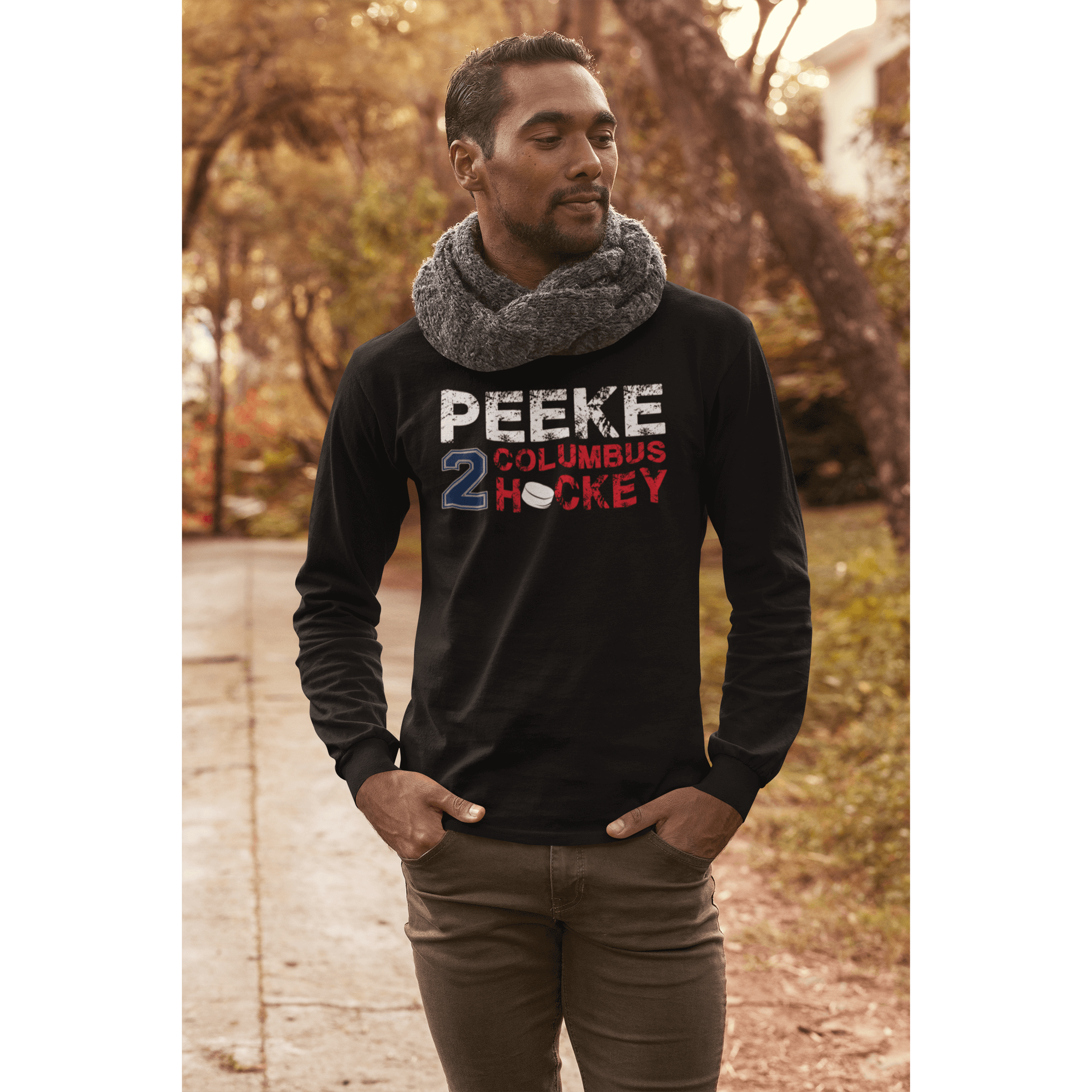 Peeke 2 Columbus Hockey Unisex Jersey Long Sleeve Shirt